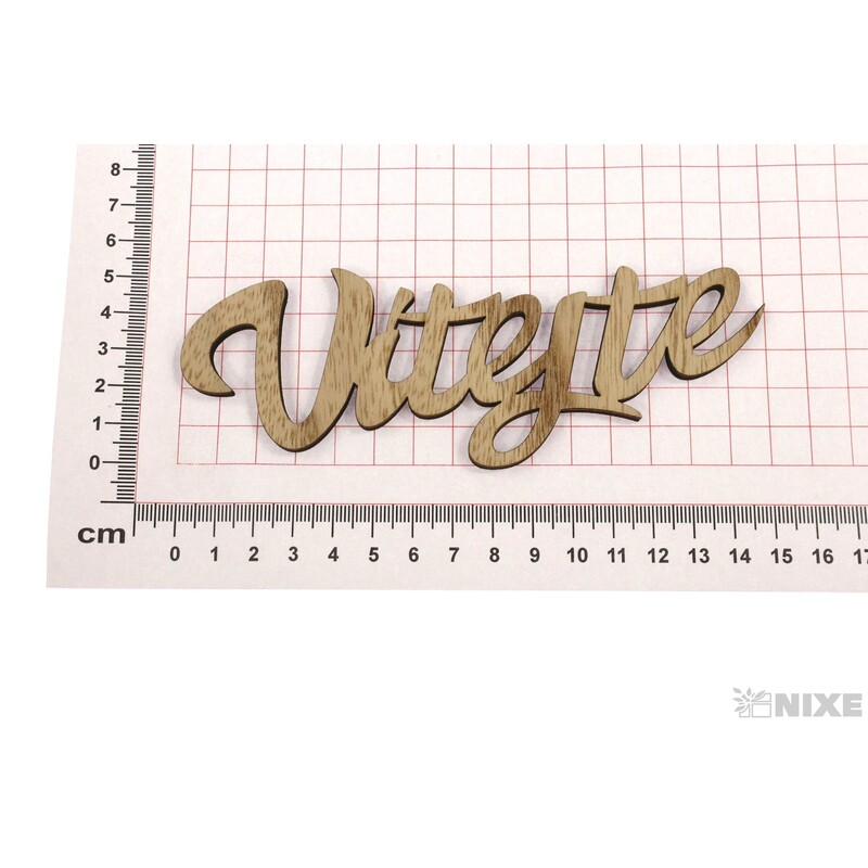 NÁPIS VÍTEJTE 15cm 5ks*PŘÍRODNÍ