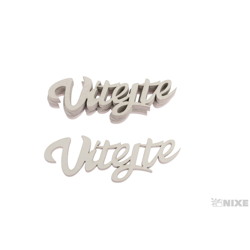 NÁPIS VÍTEJTE 15cm 5ks*BÍLÁ