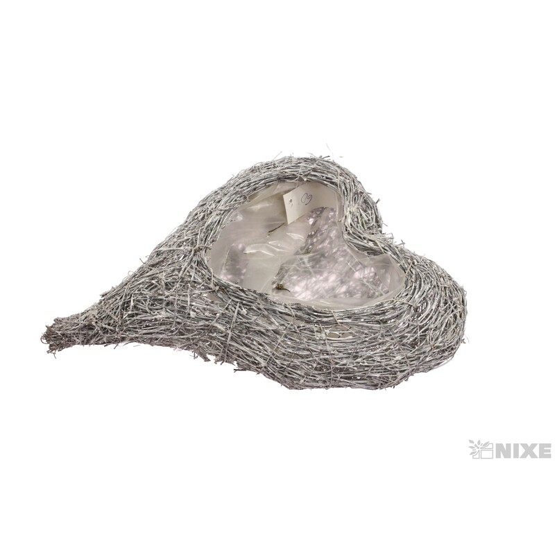 OBAL SRDCE 32x27x6cm*BÍLÁ