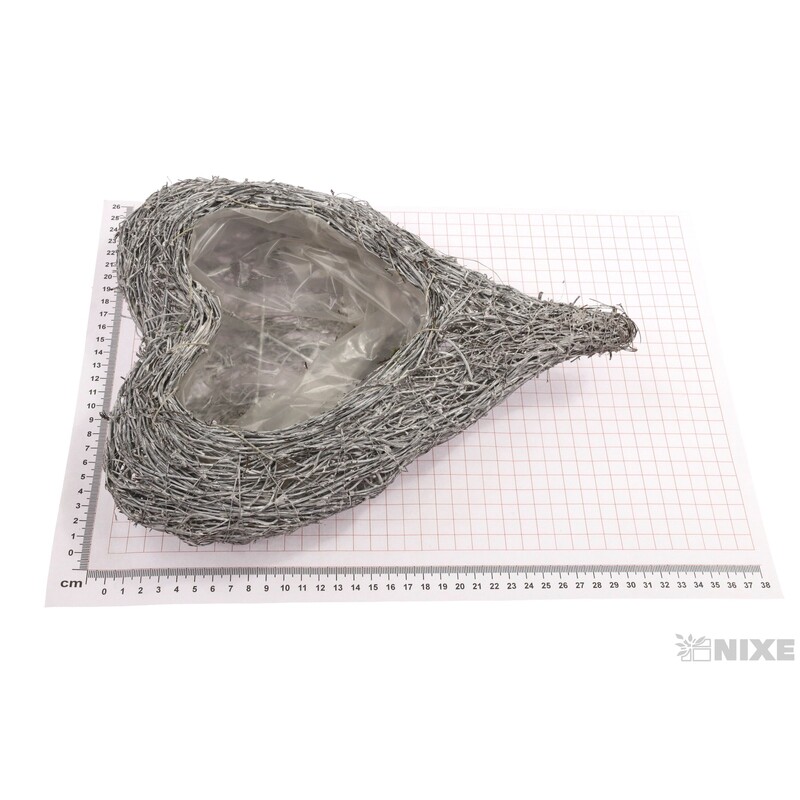 OBAL SRDCE 32x27x6cm*BÍLÁ