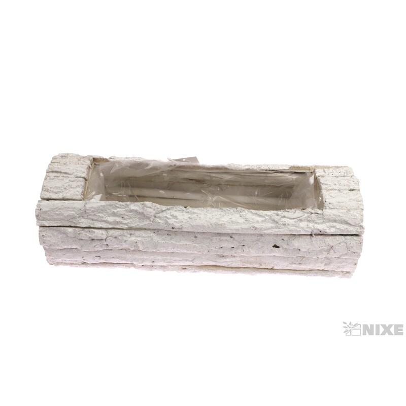 OBAL KŮRA VÁLEC 40x10x09cm*BÍLÁ