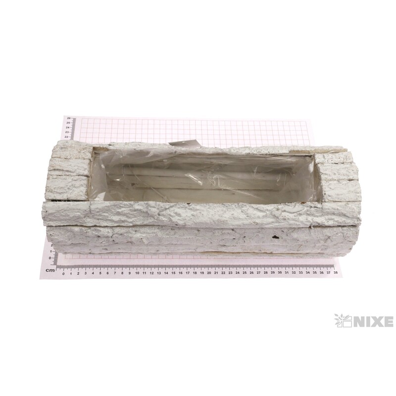 OBAL KŮRA VÁLEC 40x10x09cm*BÍLÁ