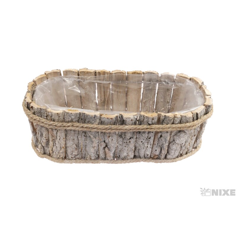 OBAL KŮRA OVÁL 30x10x10cm*BÍLÁ