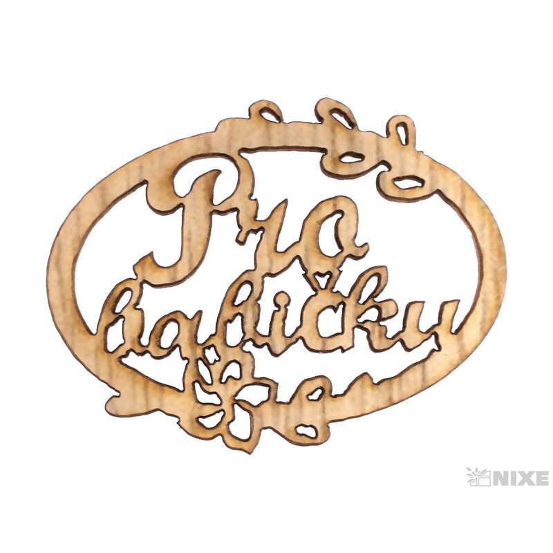 OVÁL BABIČKA 3,5cm 10ks*PŘÍRODNÍ