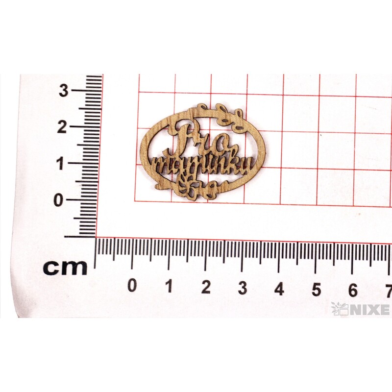 OVÁL MAMINKA 3,5cm 10ks*PŘÍRODNÍ