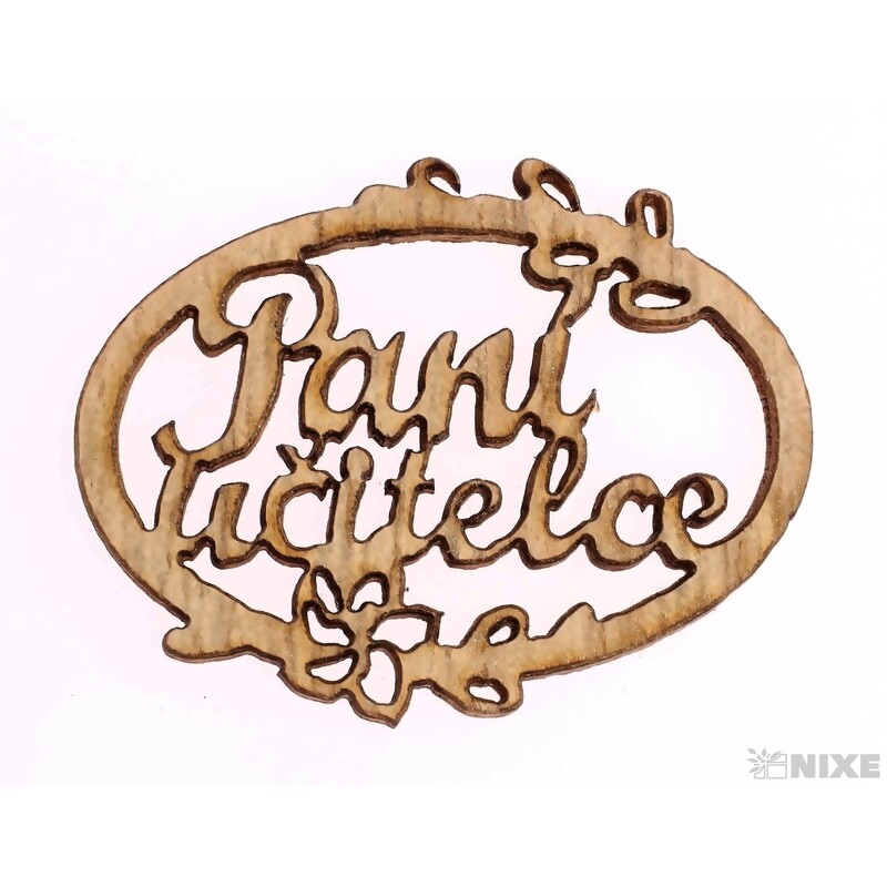 OVÁL UČITELKA 3,5cm 10ks*PŘÍRODNÍ