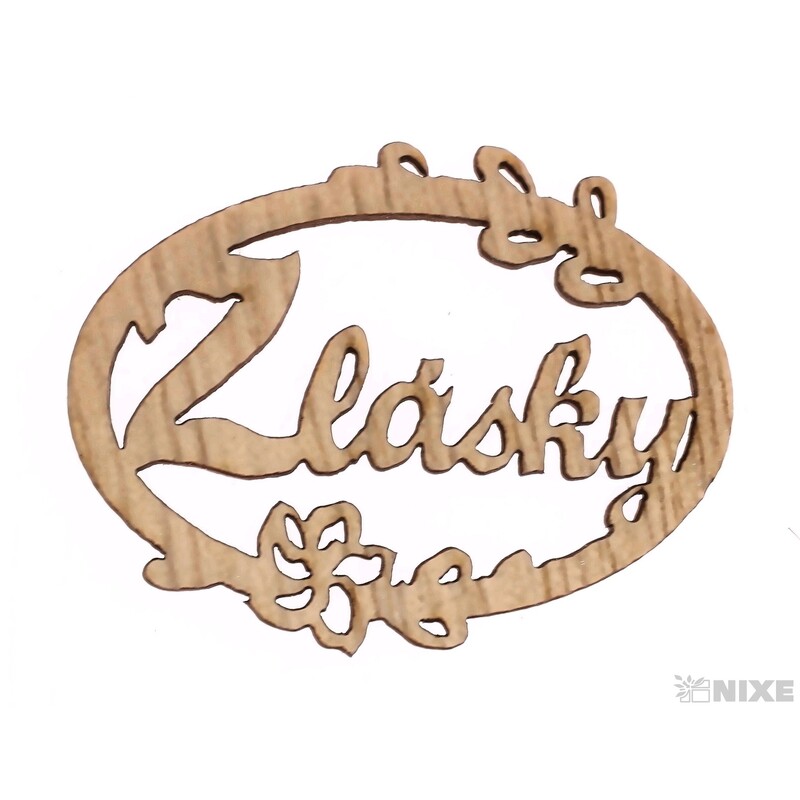 OVÁL LÁSKA 3,5cm 10ks*PŘÍRODNÍ