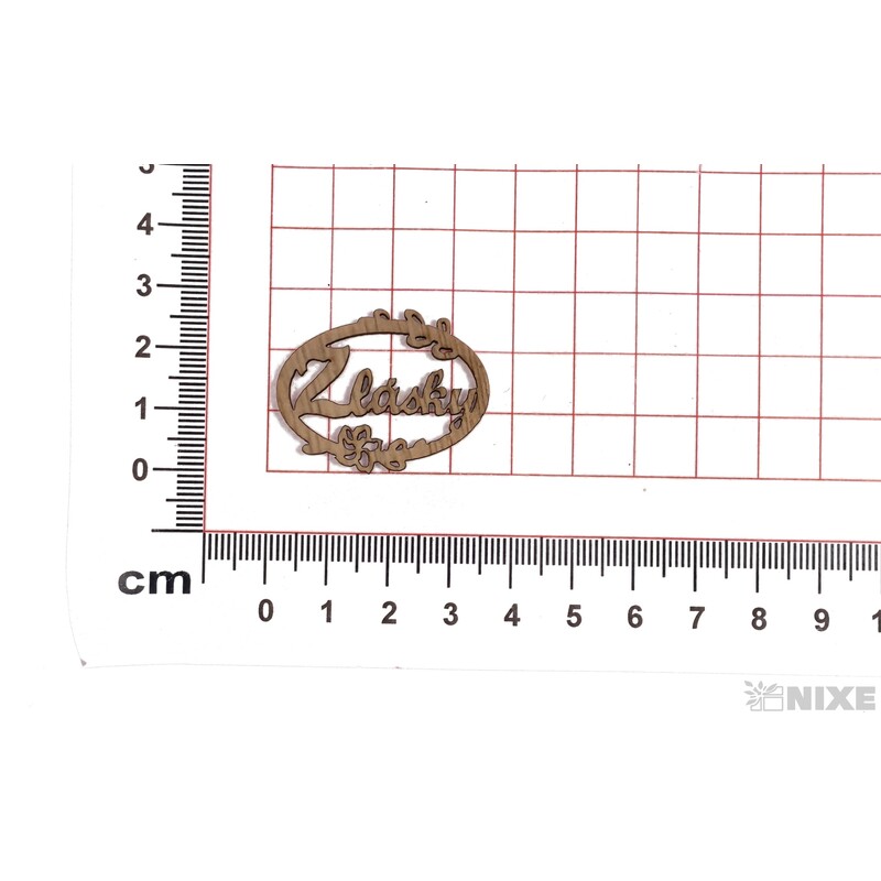 OVÁL LÁSKA 3,5cm 10ks*PŘÍRODNÍ