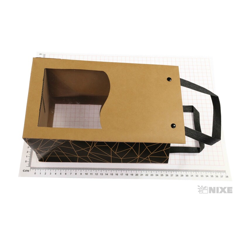 TAŠKA CRAFT 4LÁHVE 15x15x26cm*PŘÍRODNÍ