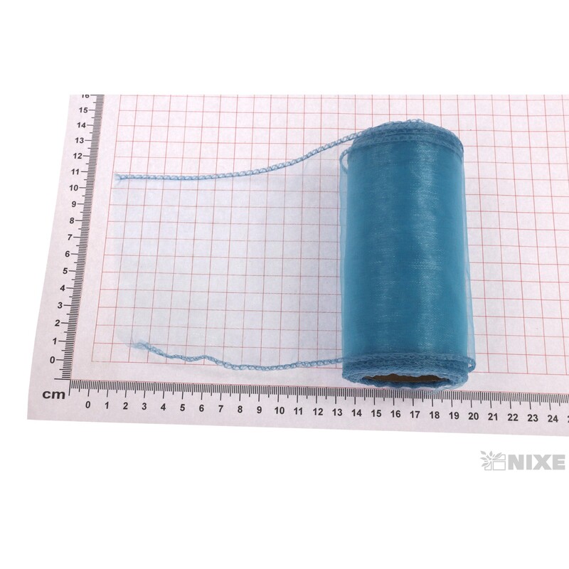 ORGANZA 10cmx10yd*MODRÁ SV.