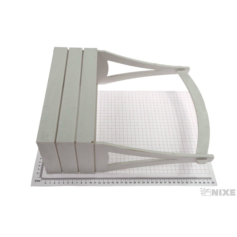 OBAL DŘEVO 27x12x39cm*BÍLÁ