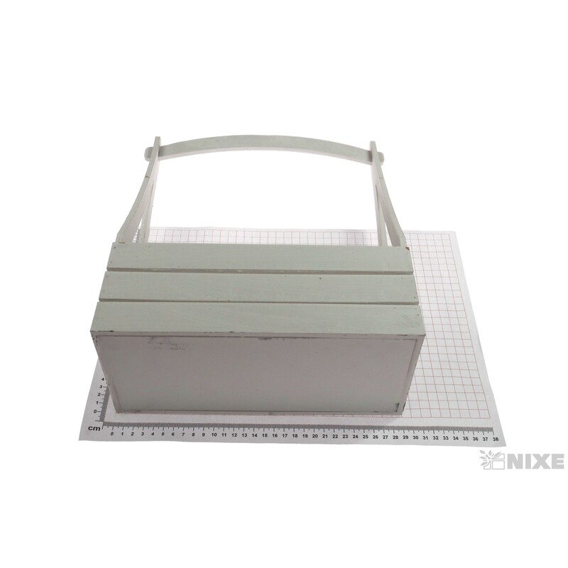 OBAL DŘEVO 27x12x39cm*BÍLÁ