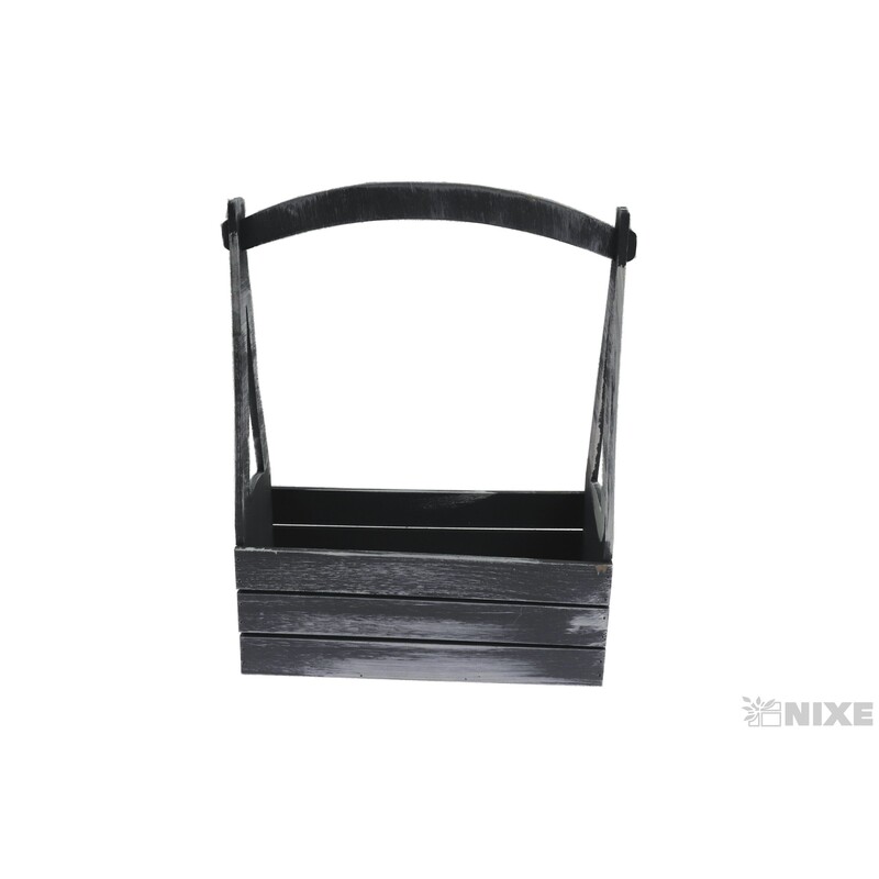 OBAL DŘEVO 27x12x39cm*ŠEDÁ