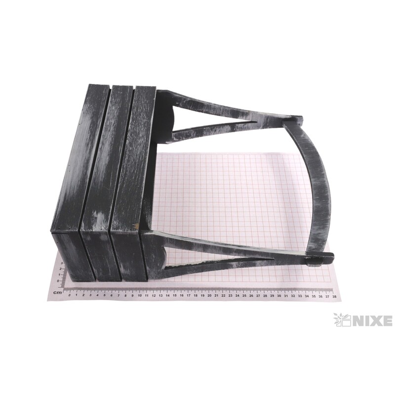 OBAL DŘEVO 27x12x39cm*ŠEDÁ