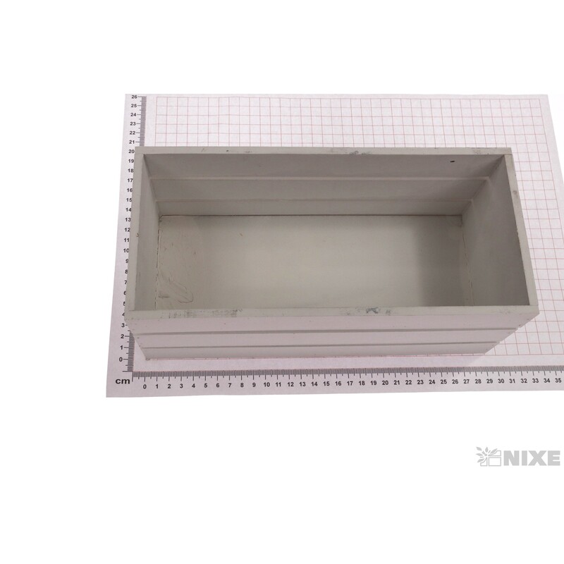 OBAL DŘEVO 27x12x11cm*BÍLÁ