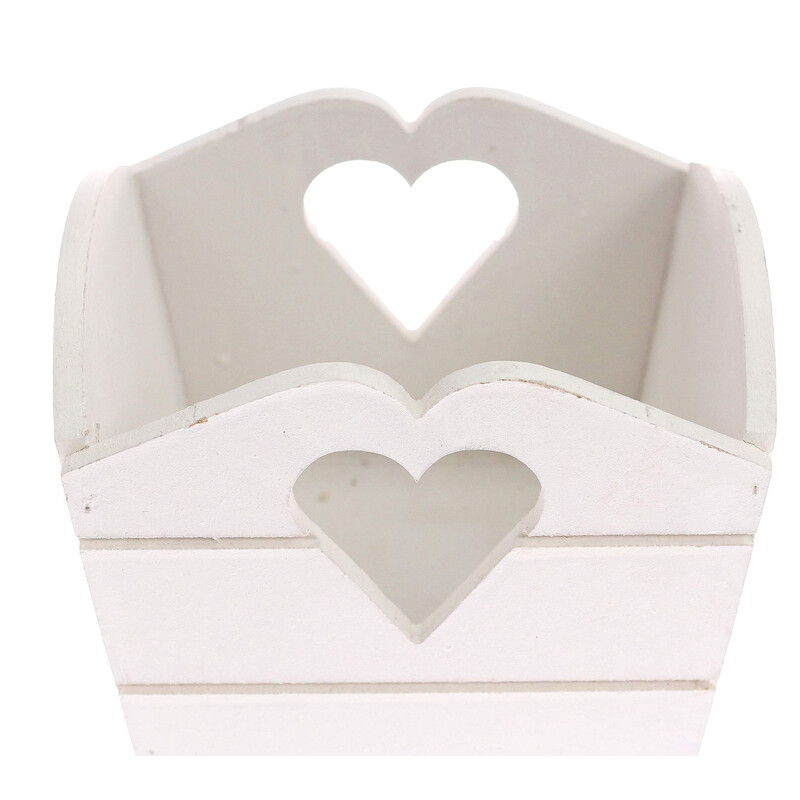 OBAL DŘEVO 13x11x11cm*BÍLÁ