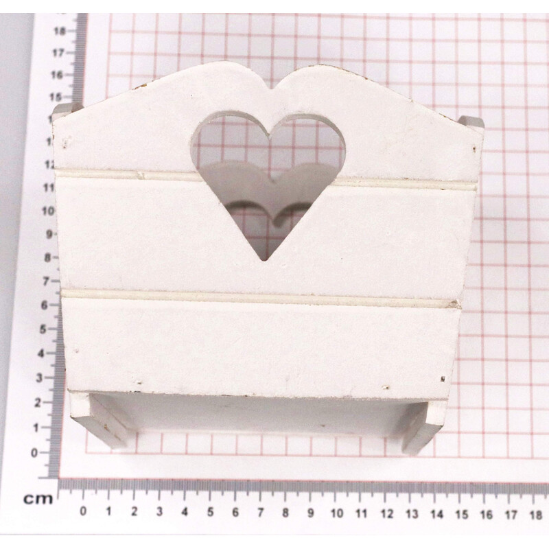 OBAL DŘEVO 13x11x11cm*BÍLÁ