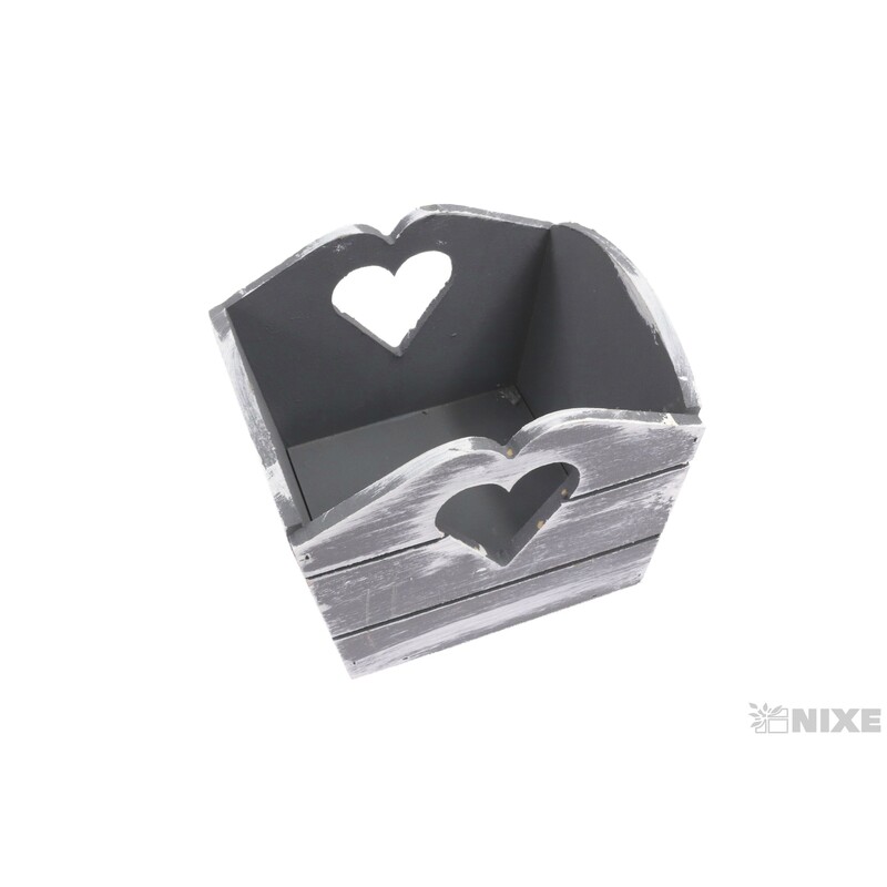 OBAL DŘEVO 13x11x11cm*ŠEDÁ