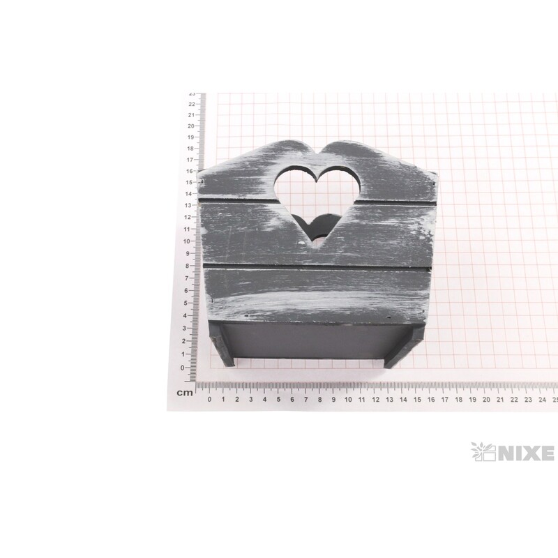 OBAL DŘEVO 13x11x11cm*ŠEDÁ