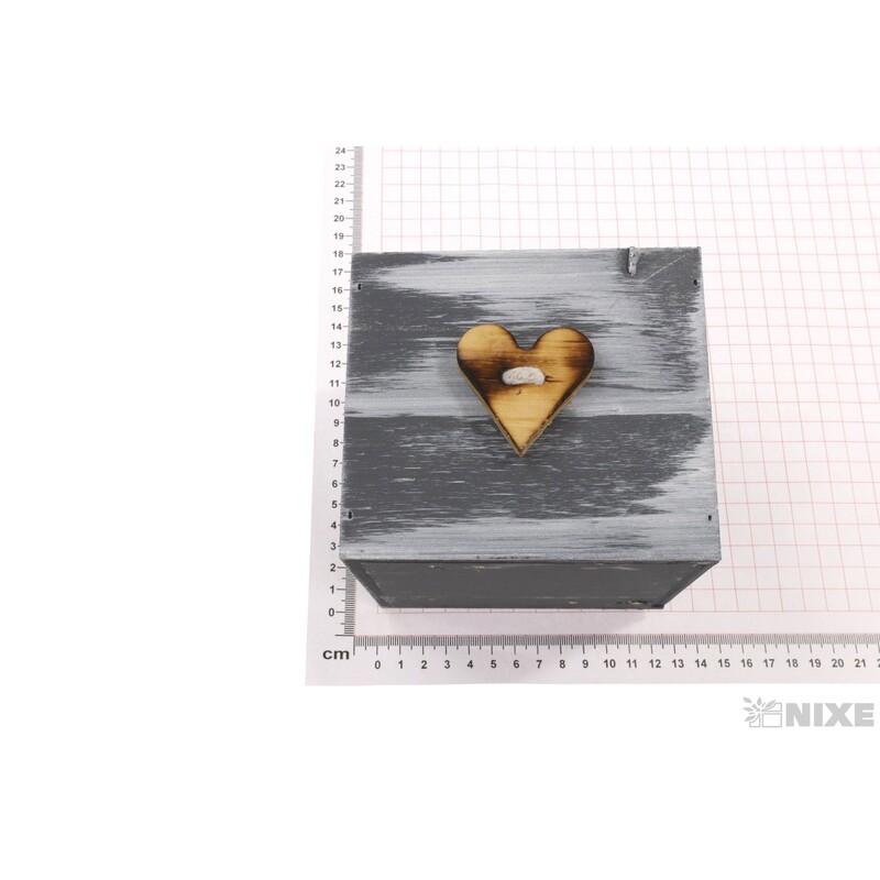 OBAL DŘEVO 11x11x11cm*ŠEDÁ