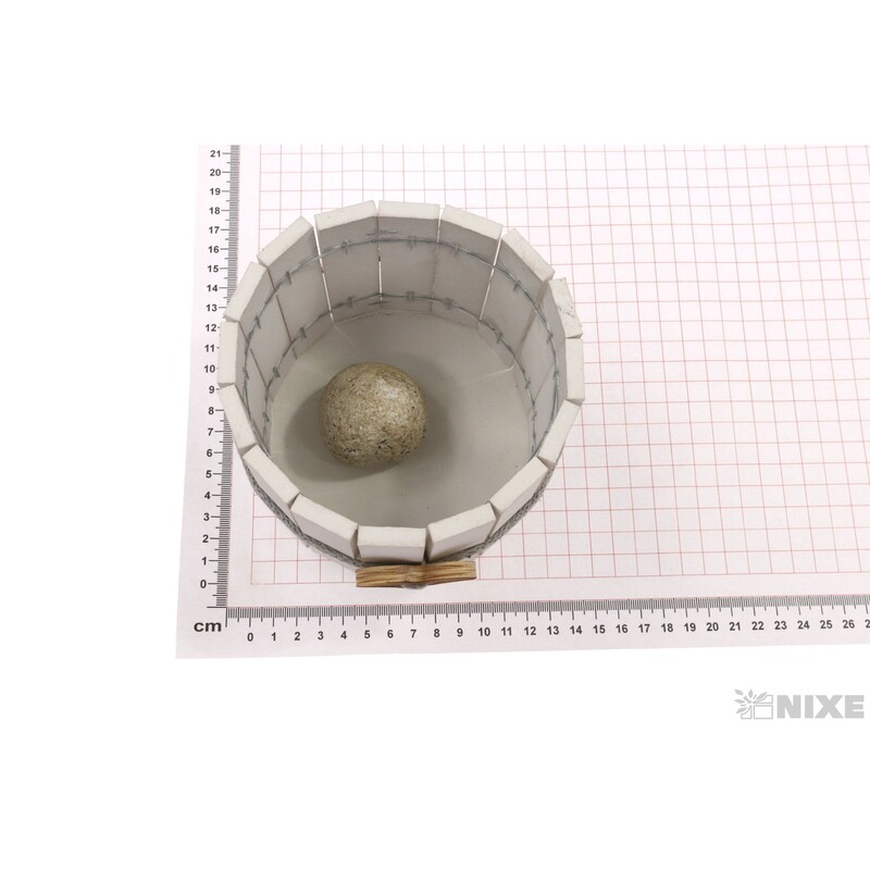 OBAL DŘEVO pr. 12x10cm*BÍLÁ