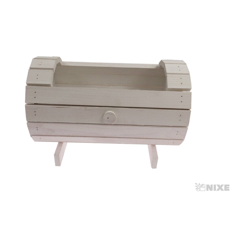 OBAL DŘEVO 29x20x13x12cm*BÍLÁ