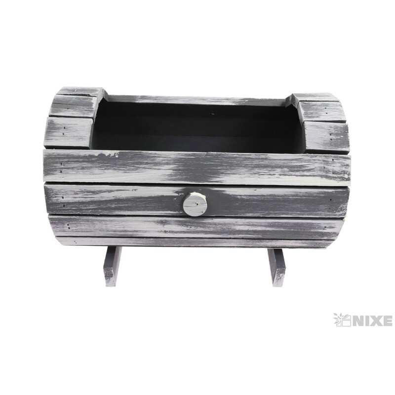 OBAL DŘEVO 29x20x13x12cm*ŠEDÁ