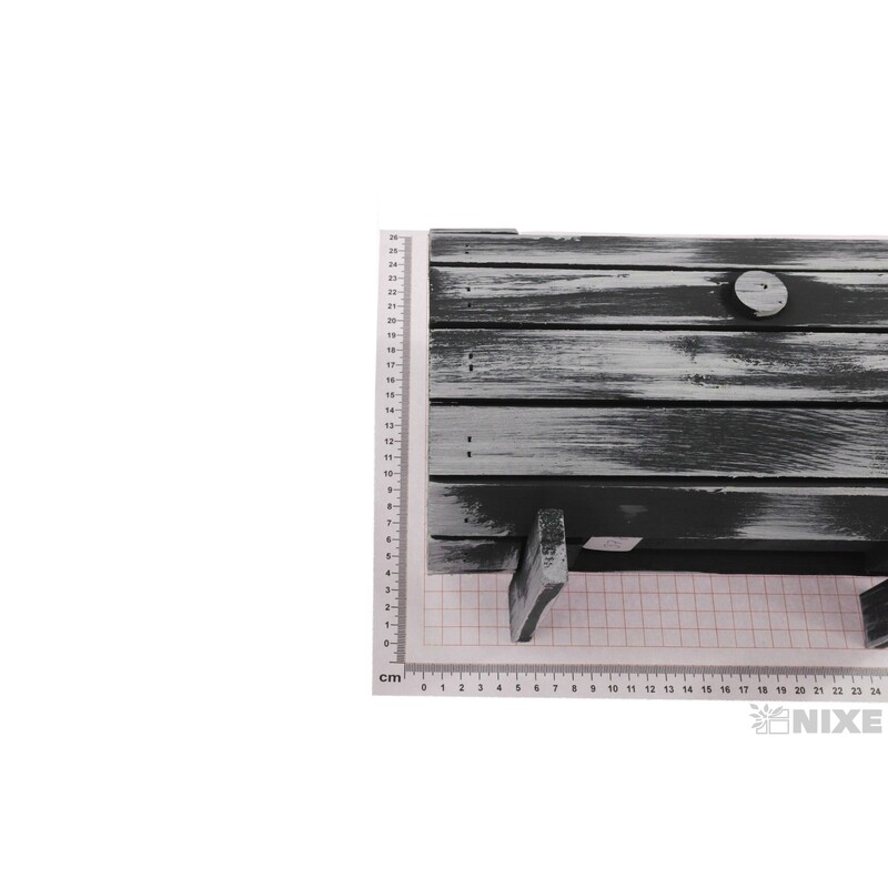 OBAL DŘEVO 29x20x13x12cm*ŠEDÁ