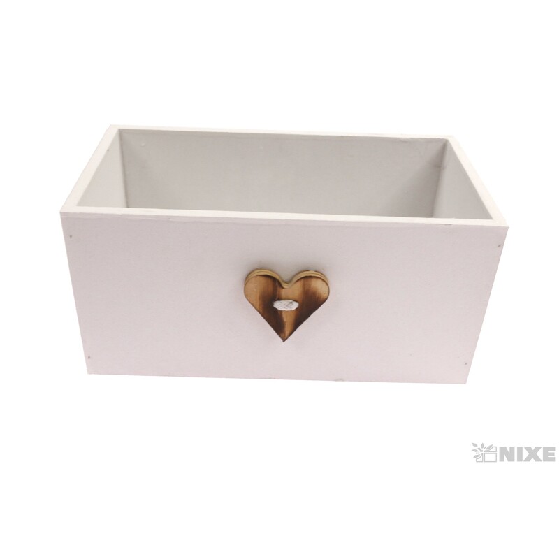 OBAL DŘEVO 22x11x10cm*BÍLÁ