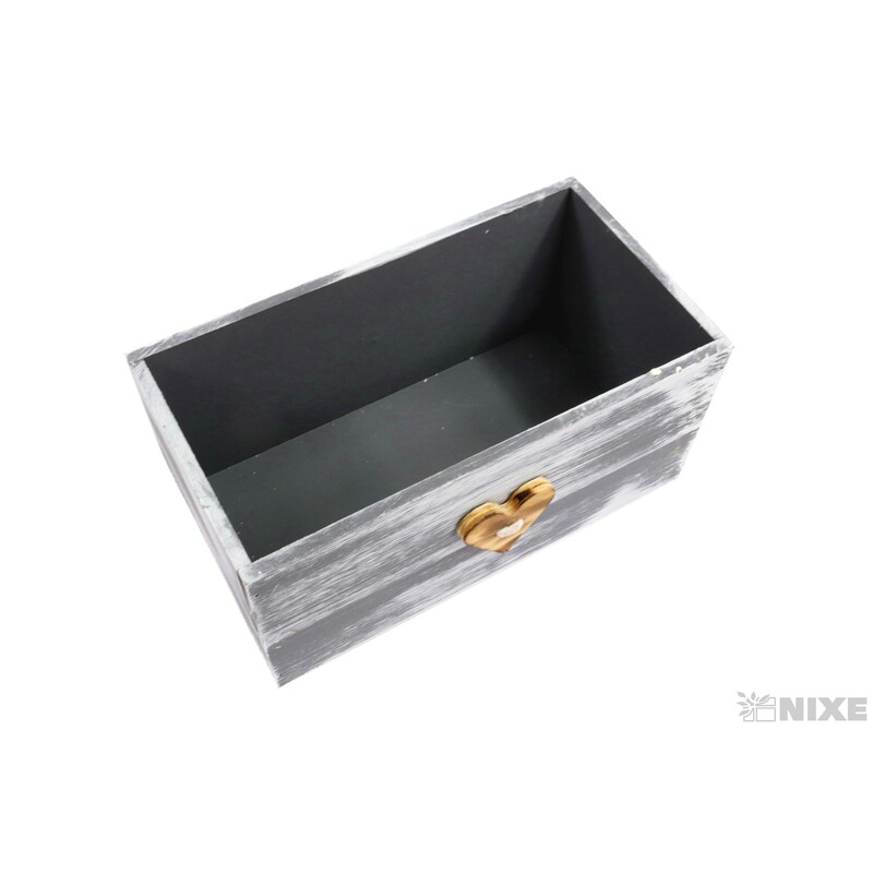 OBAL DŘEVO 22x11x10cm*ŠEDÁ