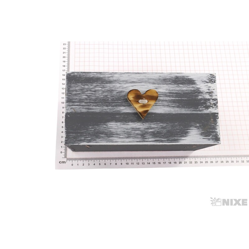 OBAL DŘEVO 22x11x10cm*ŠEDÁ