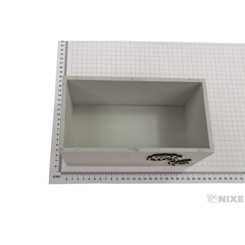 OBAL DŘEVO 22x11x10cm*BÍLÁ