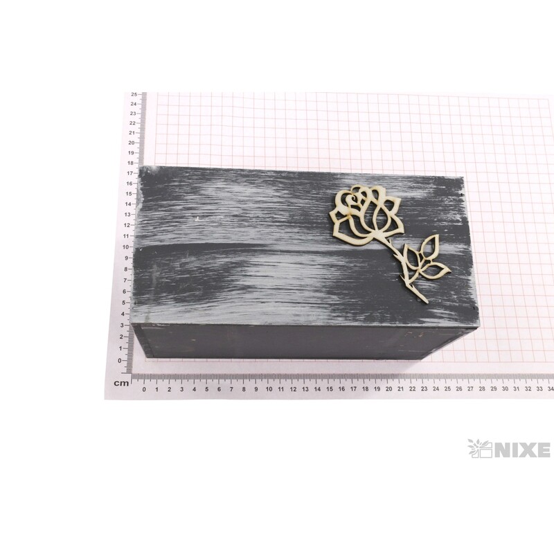 OBAL DŘEVO 22x11x10cm*ŠEDÁ