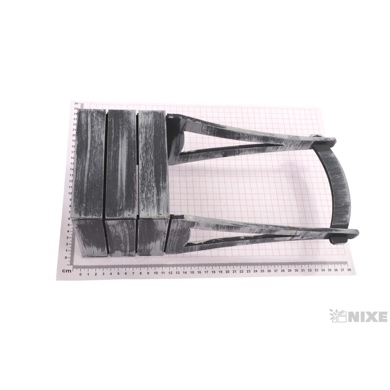 OBAL DŘEVO 14x12x37cm*ŠEDÁ