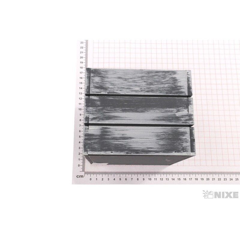 OBAL DŘEVO 13x12x10cm*ŠEDÁ