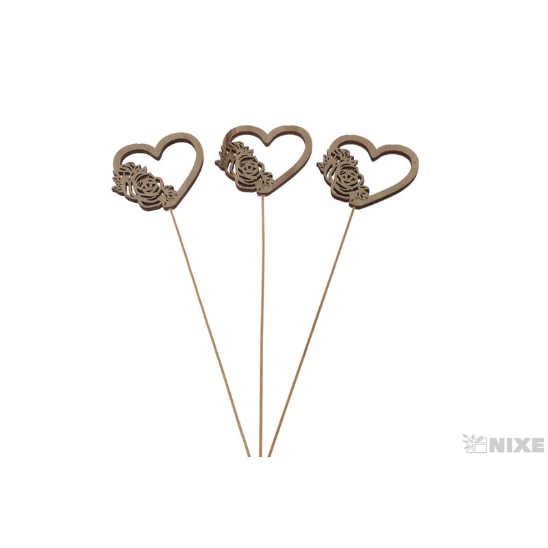 ZÁPICH D SRDCE 6x27cm 6ks*PŘÍRODNÍ