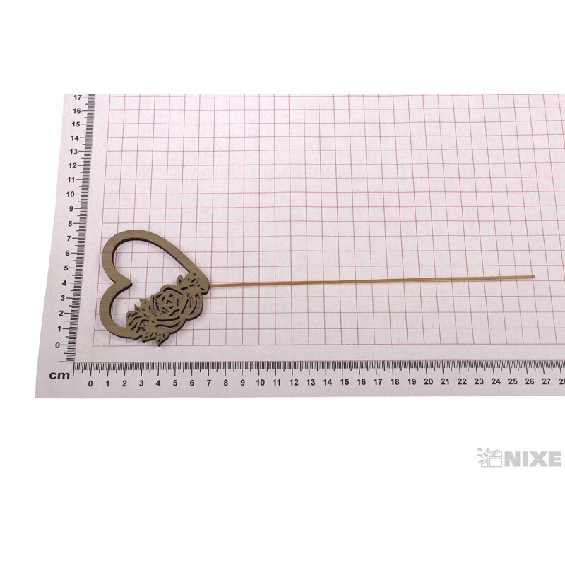 ZÁPICH D SRDCE 6x27cm 6ks*PŘÍRODNÍ