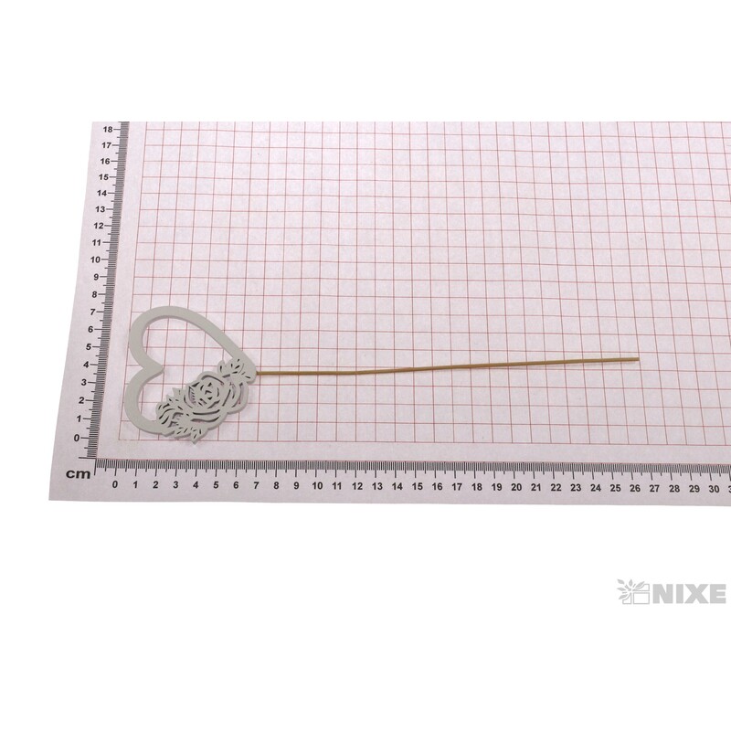 ZÁPICH D SRDCE 6x27cm 6ks*BÍLÁ