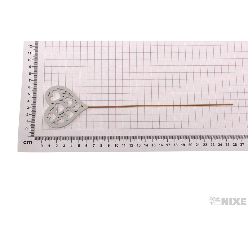 ZÁPICH D SRDCE 6x26cm 6ks*BÍLÁ