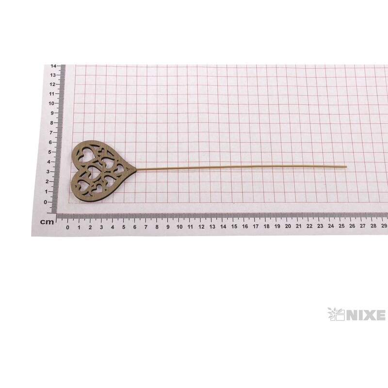 ZÁPICH D SRDCE 6x26cm 6ks*PŘÍRODNÍ