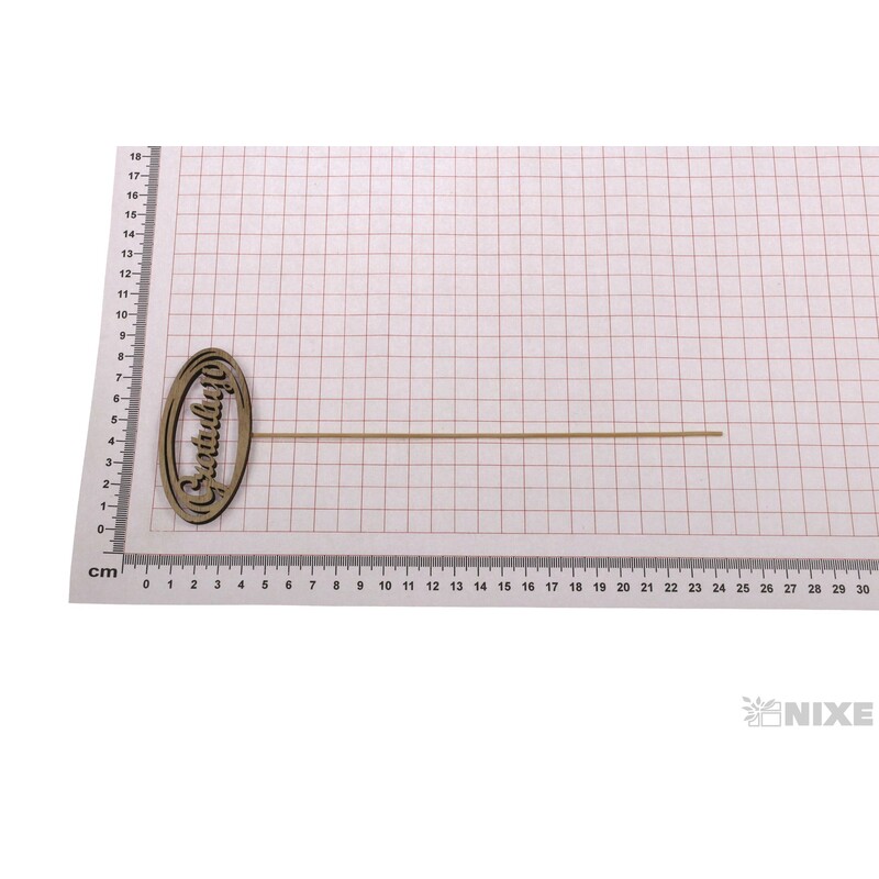 ZÁPICH OVÁL D GRATULUJI 8x4x25cm 6ks*PŘÍRODNÍ
