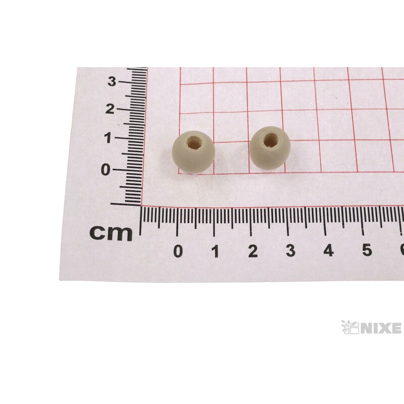 KORÁLKY DŘEVO 10mm 80ks*PŘÍRODNÍ