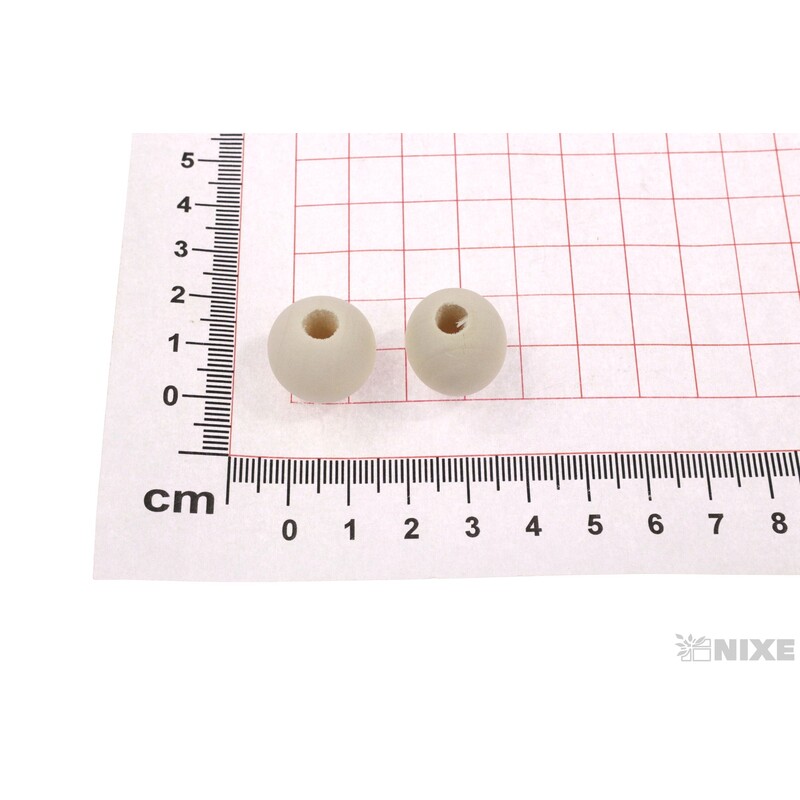 KORÁLKY DŘEVO 15mm 60ks*PŘÍRODNÍ