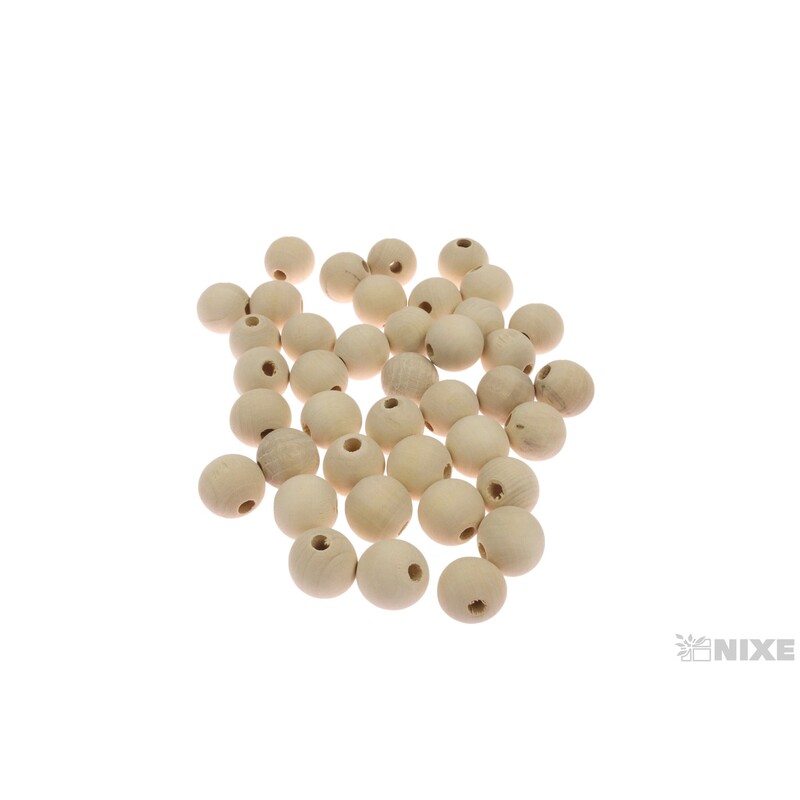 KORÁLKY DŘEVO 20mm 40ks*PŘÍRODNÍ