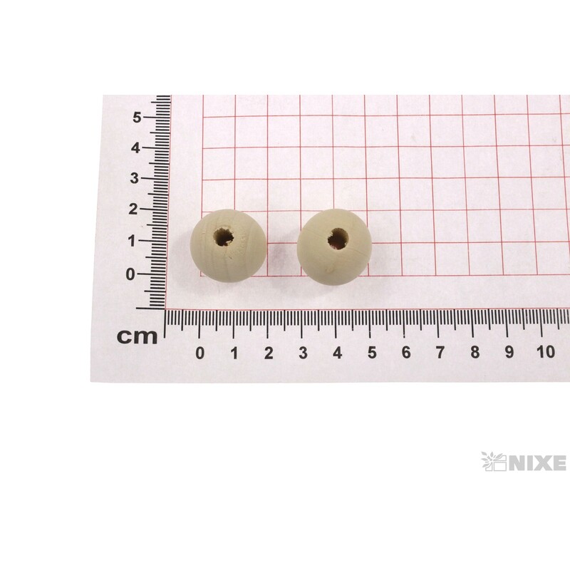 KORÁLKY DŘEVO 20mm 40ks*PŘÍRODNÍ