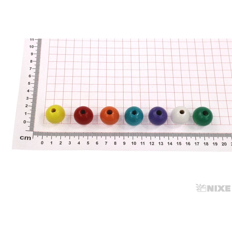 KORÁLKY DŘEVO 20mm 40ks*MIX BAREV