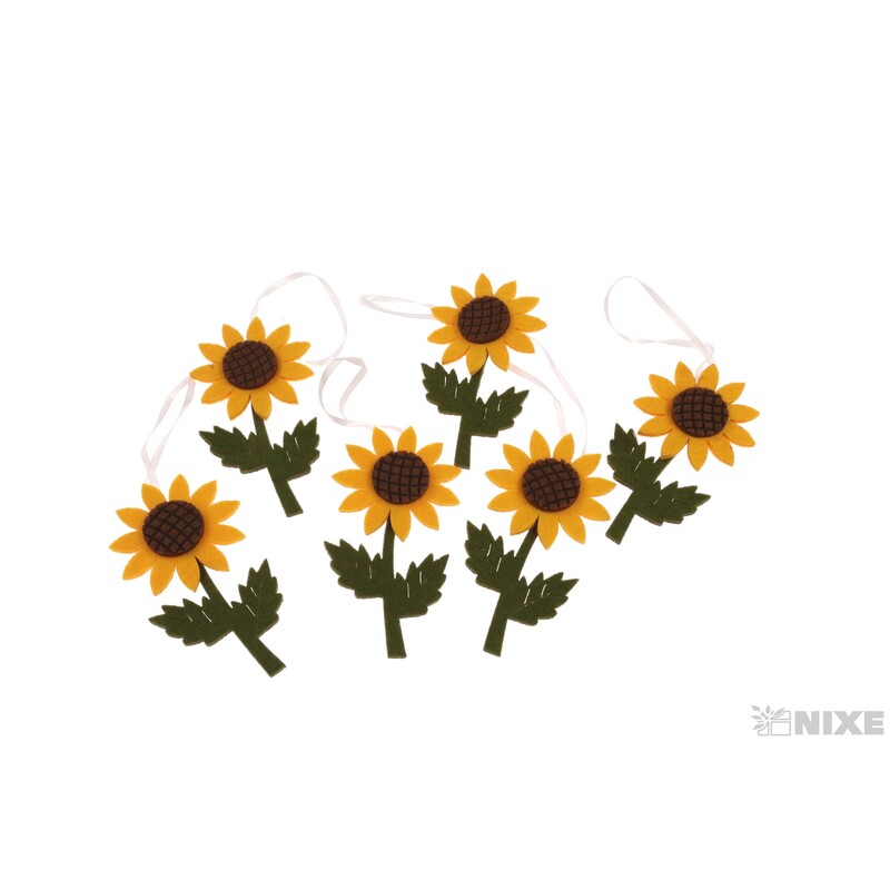 ZÁVĚS FILC SLUNEČNICE 6x10cm*MIX BAREV