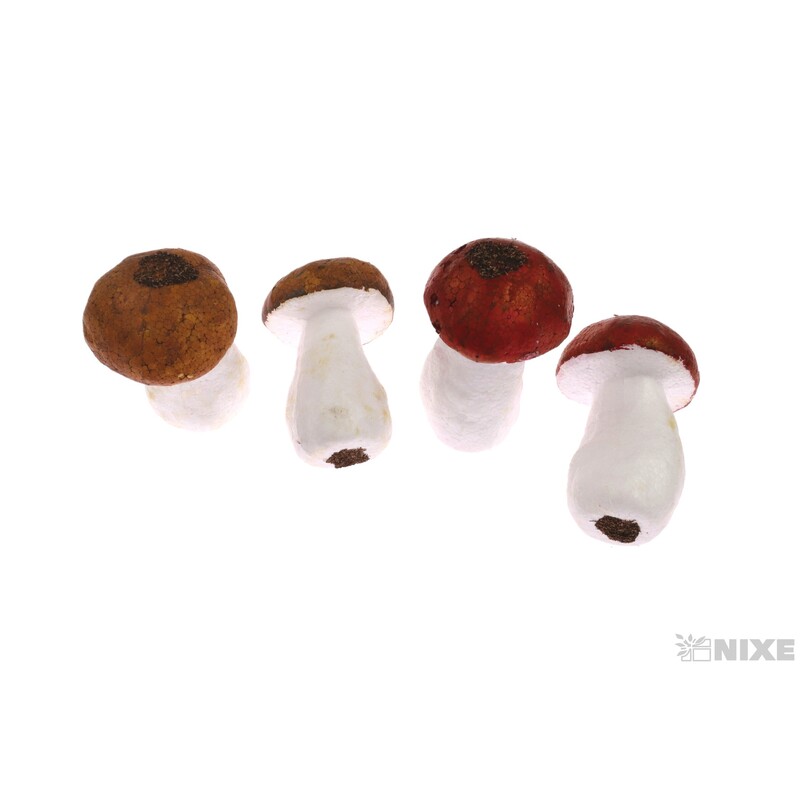 HŘÍBKY 6x9cm 4ks*HNĚDÁ