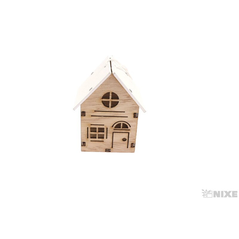 ZÁVĚS DOMEČEK 4x6cm*PŘÍRODNÍ