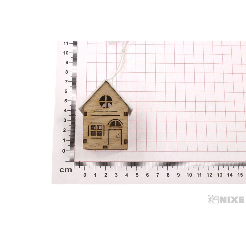 ZÁVĚS DOMEČEK 4x6cm*PŘÍRODNÍ